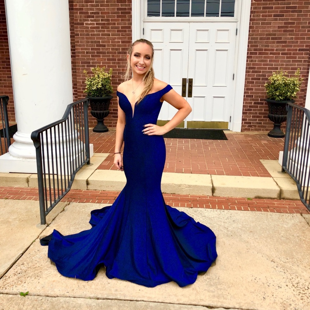 Royal blue elegant dress